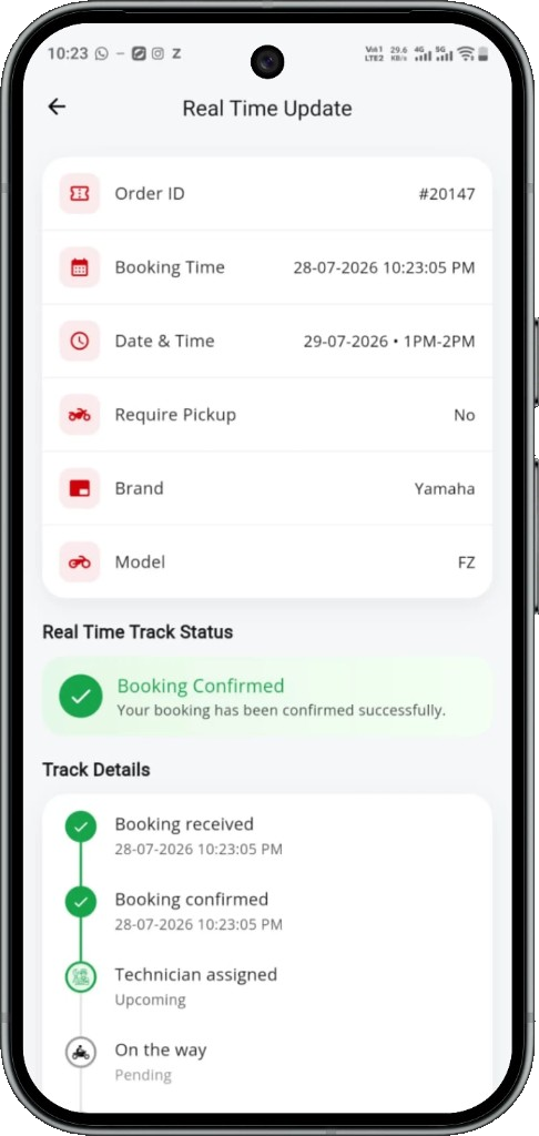 Real-time service updates